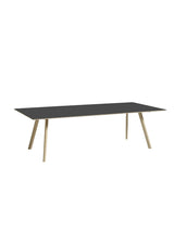 CPH30 bord, 250 cm från Hay - Svart linoleum / Lackerad eg / L: 250 x B: 120 x H: 74 cm - Jacobsen Plus