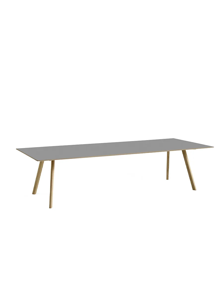 CPH30 bord, 300 cm från HAY - Grå linoleum / Lackerad eg / L: 300 x B: 120 x H: 74 cm - Jacobsen Plus