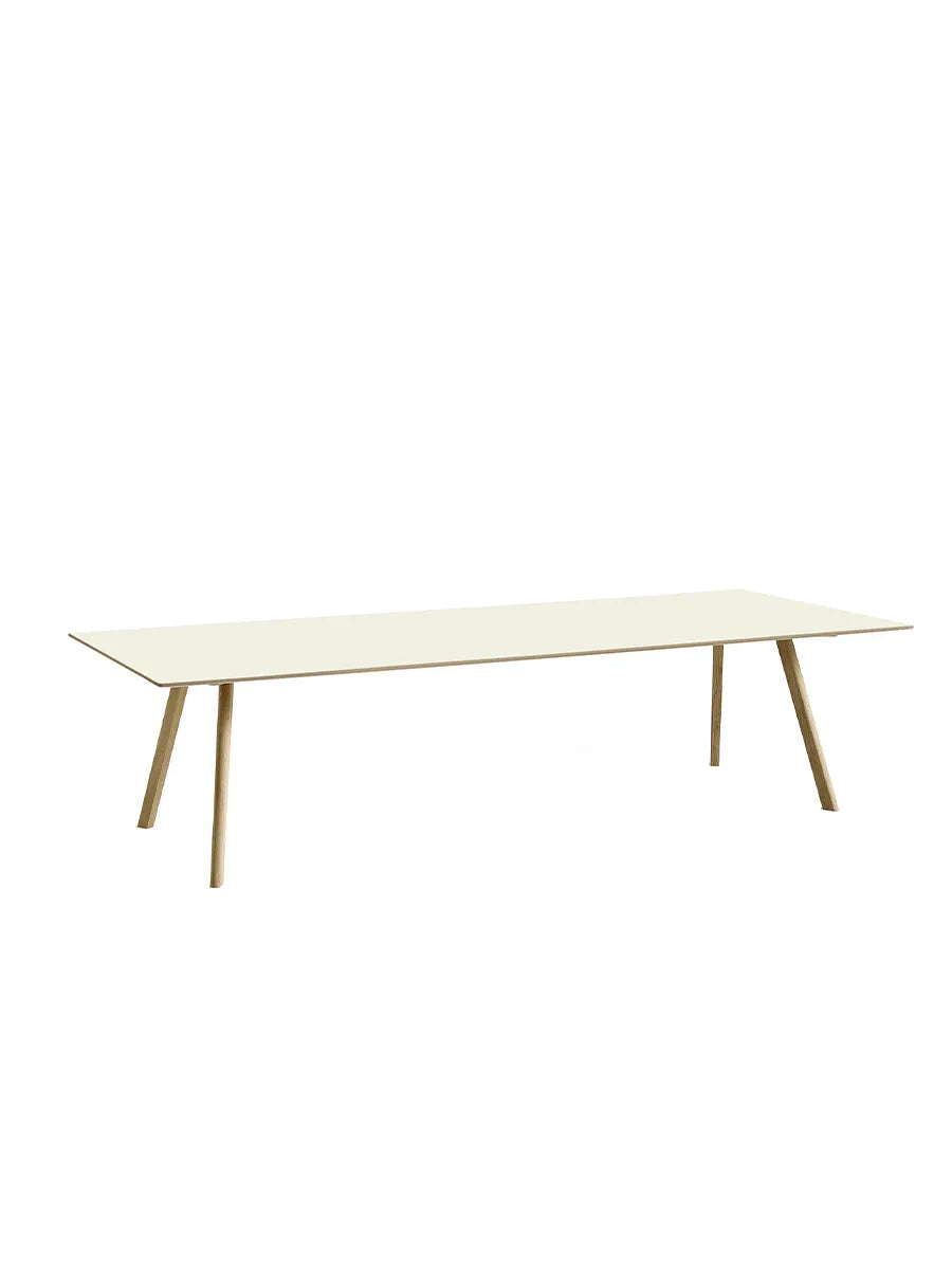 CPH30 bord, 300 cm från HAY - Off white linoleum / Lackerad eg / L: 300 x B: 120 x H: 74 cm - Jacobsen Plus