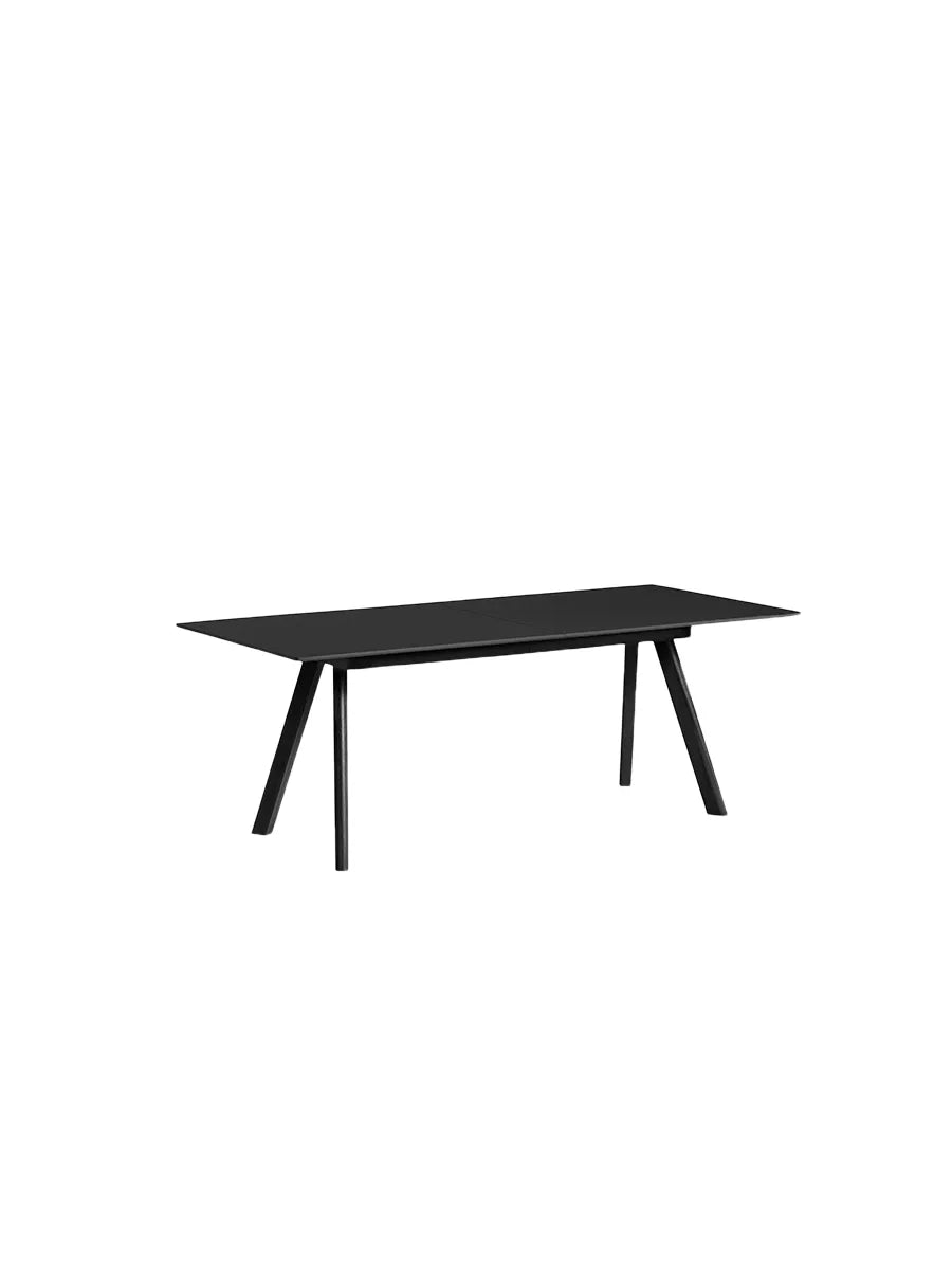 CPH30 Utdragbart bord från Hay - Svart linoleum / Sortlakeret eg / L: 200-400 x B: 90 x H: 74 cm - Jacobsen Plus