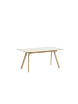 CPH30 Utdragbart bord från Hay - Grå linoleum / Lackerad eg / L: 160-310 x B: 80 x H: 74 cm - Jacobsen Plus