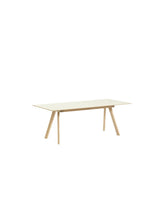 CPH30 Utdragbart bord från Hay - Off white linoleum / Lackerad eg / L: 200-400 x B: 90 x H: 74 cm - Jacobsen Plus
