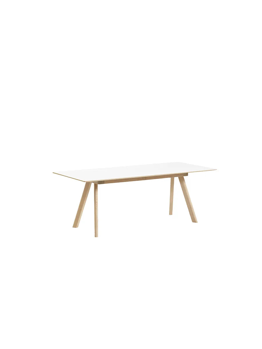 CPH30 Utdragbart bord från Hay - Vit laminat / Lackerad eg / L: 200-400 x B: 90 x H: 74 cm - Jacobsen Plus