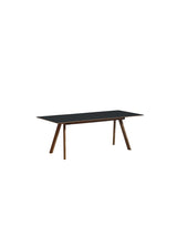 CPH30 Utdragbart bord från Hay - Svart linoleum / Lackerad valnød / L: 200-400 x B: 90 x H: 74 cm - Jacobsen Plus