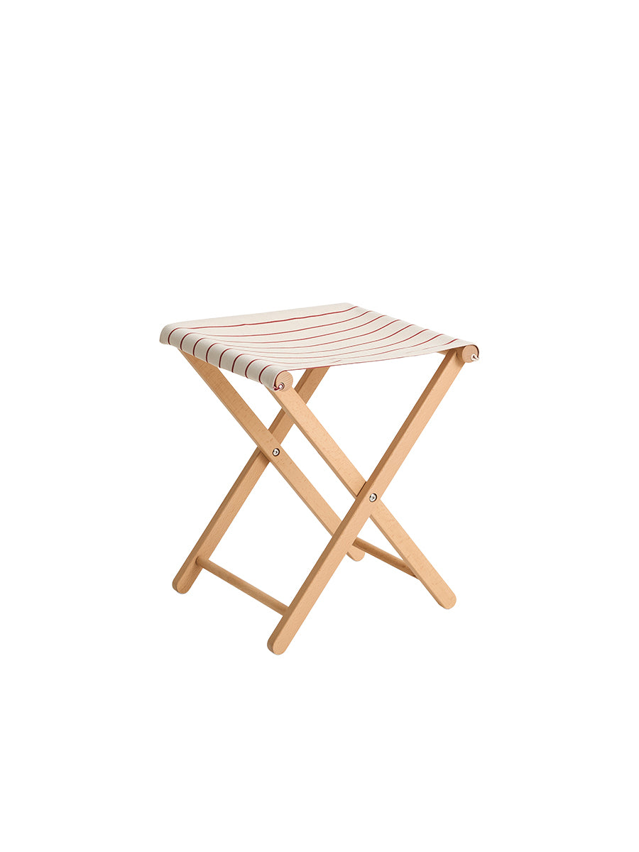 Outdoor Market hopfällbar pall från HAY - Beige with red stripe - Jacobsen Plus