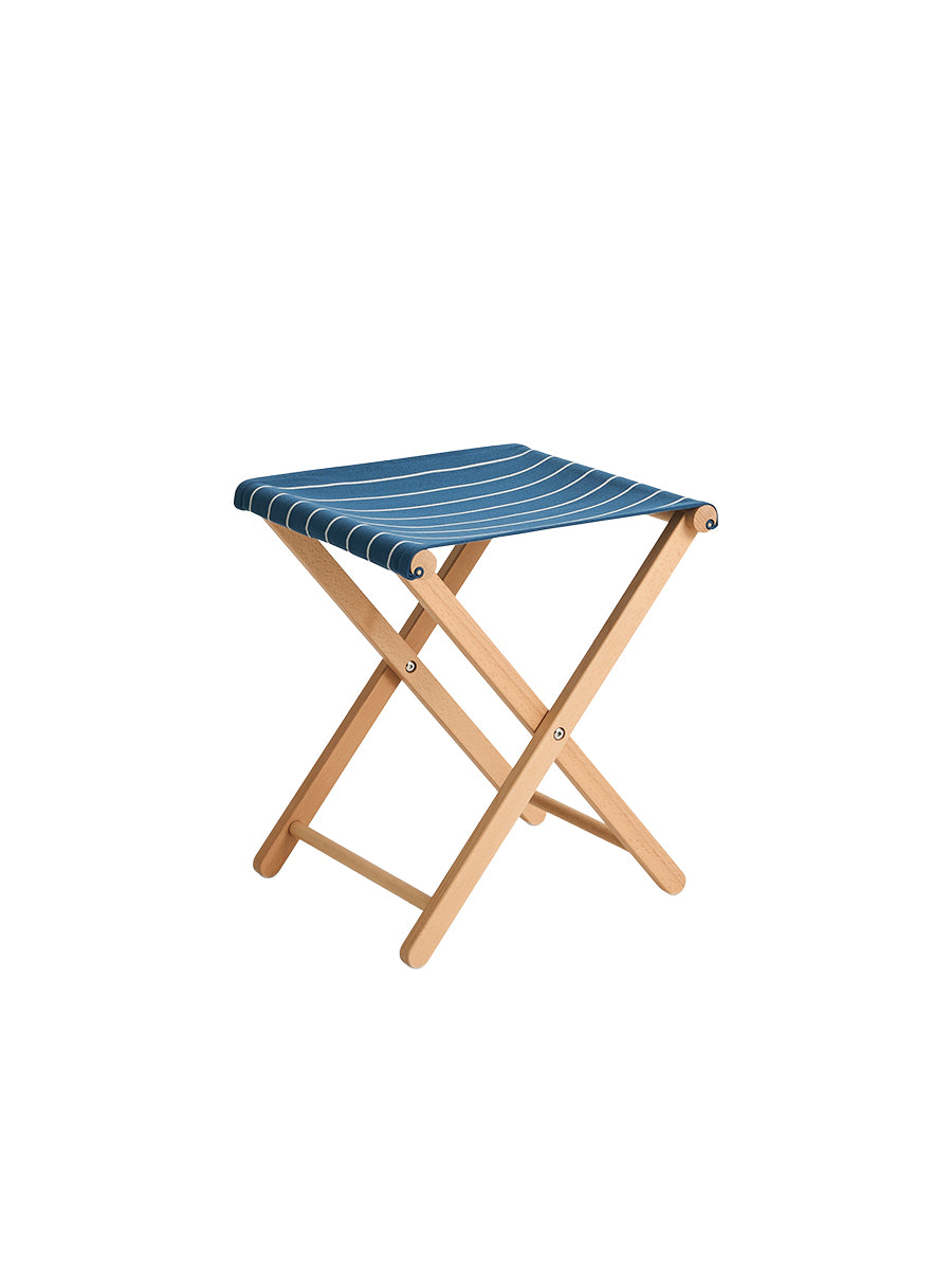 Outdoor Market hopfällbar pall från HAY - Blue with beige stripe - Jacobsen Plus