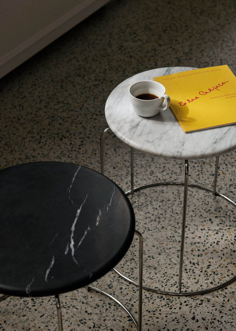 Wire Stool Marble Top VP11 av Verner Panton - Bianco Carrara - Jacobsen Plus