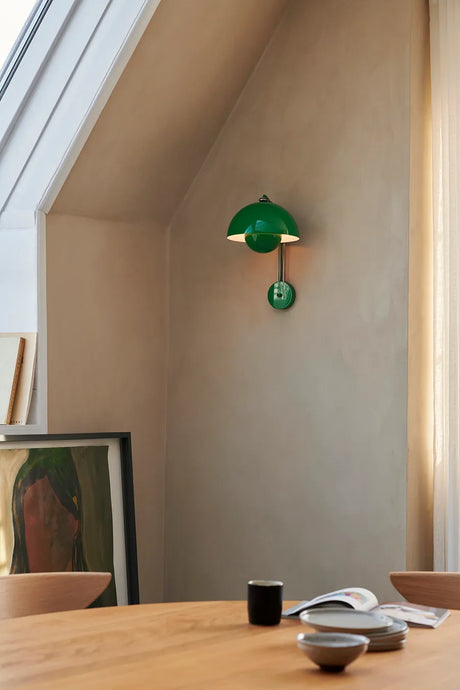 Flowerpot VP8 Vägglampa av Verner Panton - Steel Blue - Jacobsen Plus