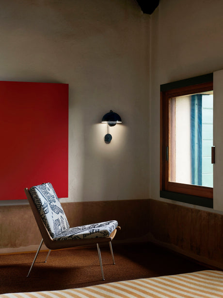 Flowerpot VP8 Vägglampa av Verner Panton - Steel Blue - Jacobsen Plus