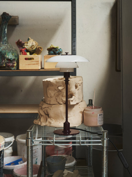PH 2/1 Bordslampa, glansig vinröd från Louis Poulsen - 5 - Jacobsen Plus