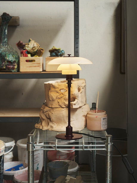 PH 2/1 Bordslampa, glansig vinröd från Louis Poulsen - 3 - Jacobsen Plus