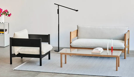 Arbour Club Soffa från HAY - Stofgruppe 1 / Black water-based lacquered beech - Jacobsen Plus