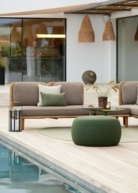 Circle Fotpall, stor från Cane-line - Taupe - Jacobsen Plus