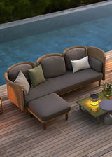 Arch 3-sits Soffa med chaise longue från Cane-line - 2 - Jacobsen Plus