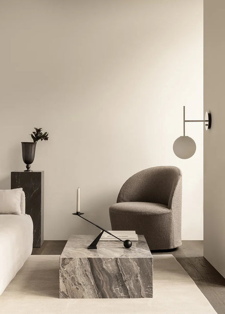 Plinth Low, grå Galaxy Marble från Audo Copenhagen - 2 - Jacobsen Plus