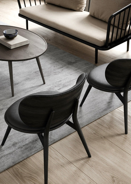 The Lounge Chair, svart bok med svart läder från Mater - 2 - Jacobsen Plus