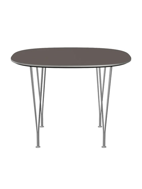 Piet Hein B603 Matbord, 100 x 100 cm från Fritz Hansen - Vit laminat m. alukant - Jacobsen Plus