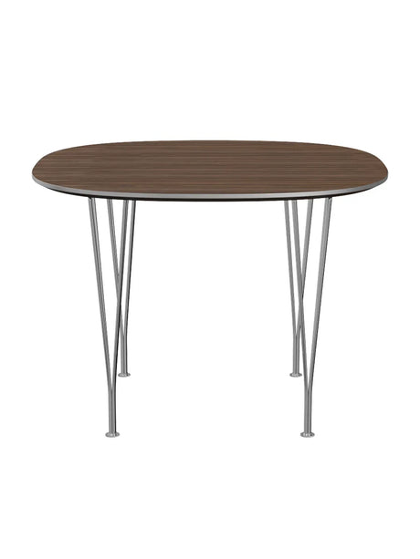 Piet Hein B603 Matbord, 100 x 100 cm från Fritz Hansen - Vit laminat m. alukant - Jacobsen Plus