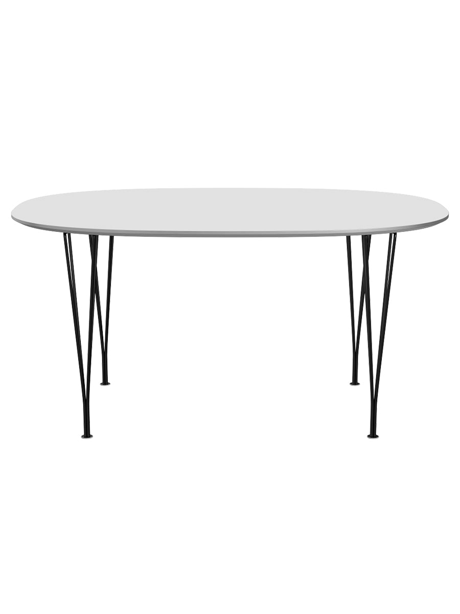  - Vit laminat m. alukant - Svart stel - Jacobsen Plus