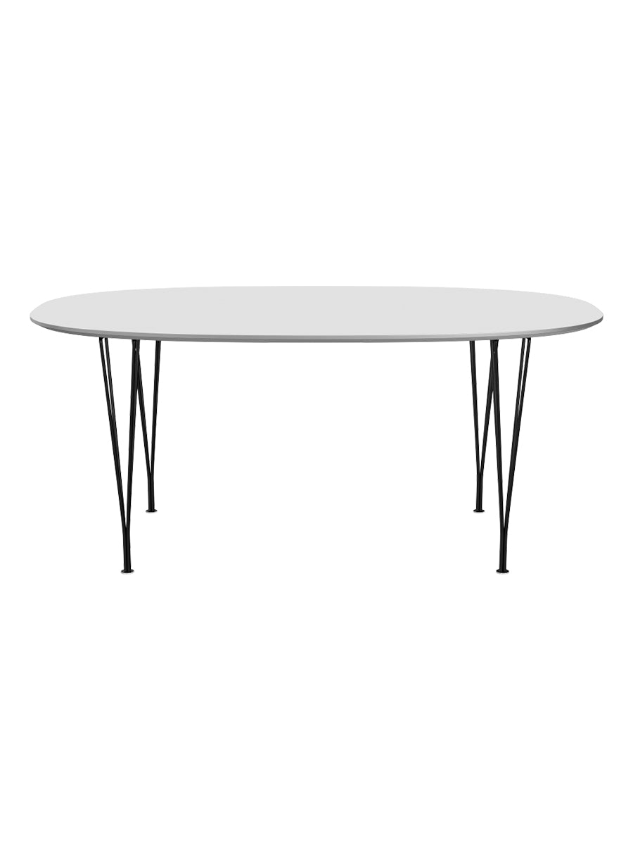  - Vit laminat m. alukant - Svart stel - Jacobsen Plus