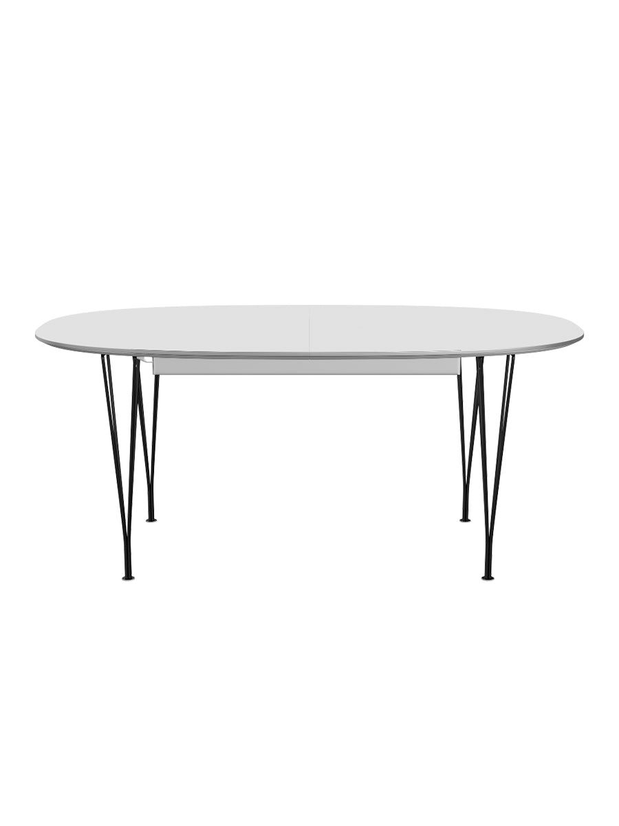  - Vit laminat m. alukant - Svart stel - Jacobsen Plus