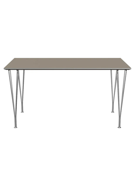 Piet Hein B637 Matbord, 140 x 80 cm från Fritz Hansen - Vit laminat m. alukant - Jacobsen Plus