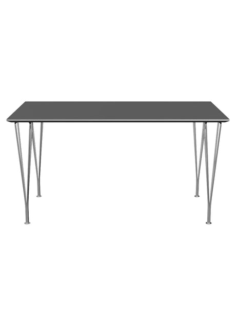 Piet Hein B637 Matbord, 140 x 80 cm från Fritz Hansen - Vit laminat m. alukant - Jacobsen Plus