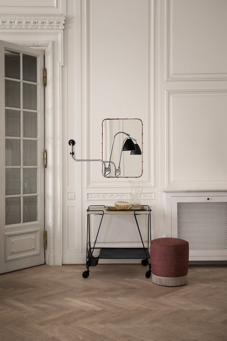 Adnet spegel, fyrkantig från GUBI - Medium / Black - Jacobsen Plus