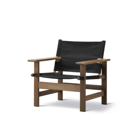 The Canvas Chair, rökt ek svart canvas av Børge Mogensen - Jacobsen Plus