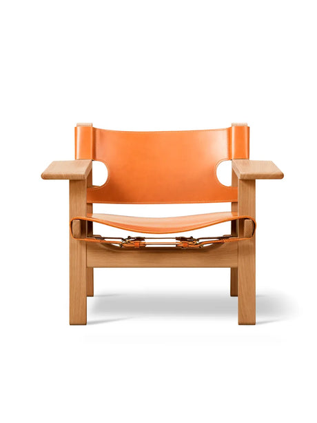 The Spanish Chair i naturfärgat läder, ek olja av Børge Mogensen - Jacobsen Plus