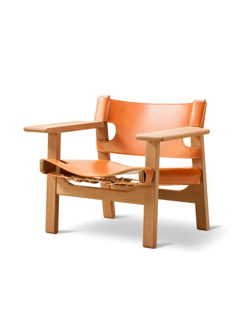 The Spanish Chair i naturfärgat läder, ek olja av Børge Mogensen - 2 - Jacobsen Plus