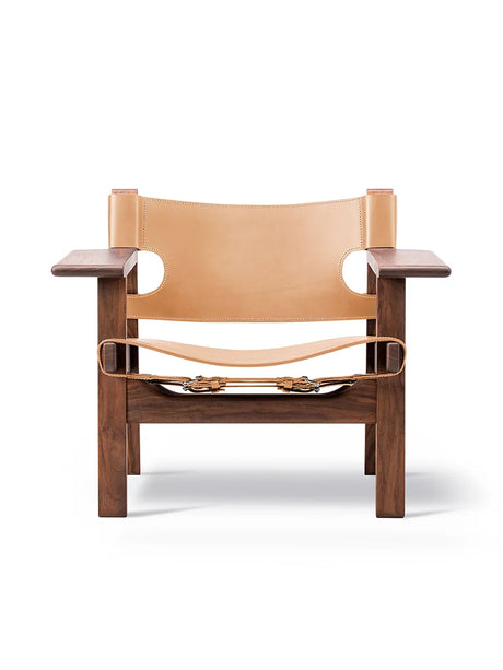 The Spanish Chair i naturfärgat läder, valnötsolja av Børge Mogensen - Jacobsen Plus