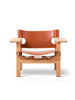 The Spanish Chair i cognacsläder, ljusoljad ek av Børge Mogensen