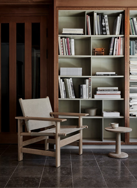 The Canvas Chair, ljus oljad ek naturfärgad canvas av Børge Mogensen - 3 - Jacobsen Plus