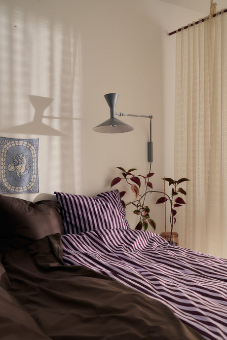 Bongusta - Percale sängkläder, 140x200/60x63 cm, Kaffe - 4 - Jacobsen Plus