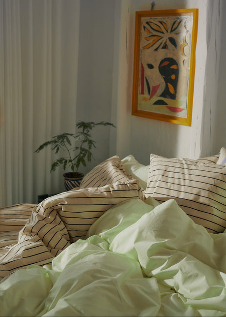 Bongusta - Percale-sängkläder, 140x200/60x63 cm, Citronsorbet - 3 - Jacobsen Plus