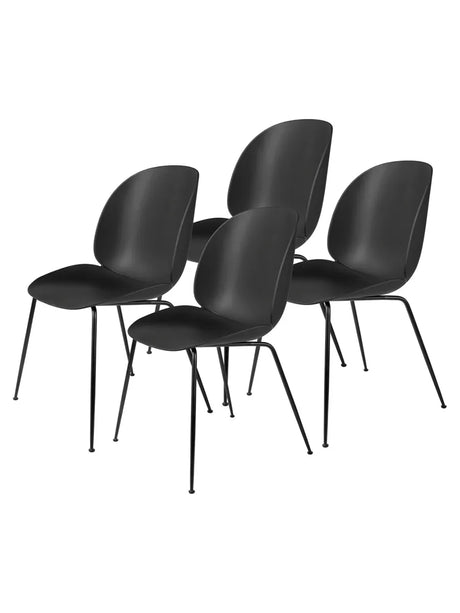 Beetle Chair, conic base 4 st. från GUBI - Black / Black Matt base - Jacobsen Plus