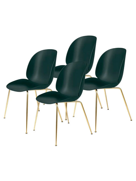 Beetle Chair, conic base 4 st. från GUBI - Black / Black Matt base - Jacobsen Plus