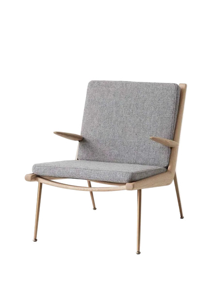 Boomerang HM2 fåtölj av Hvidt & Mølgaard - Hallingdal 130 / Ek - messing - Jacobsen Plus