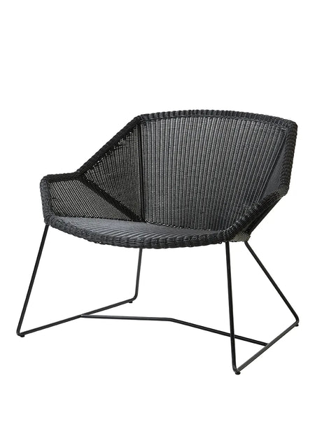 Breeze Loungestol från Cane-line - Black / Ingen dyna - Jacobsen Plus