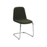 Muuto - Brink stol, konsolburen base - Dark Olive Vidar 927 - Chrome stel - Jacobsen Plus
