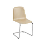 Muuto - Brink stol, konsolburen base - Ek sits - Chrome stel - Jacobsen Plus