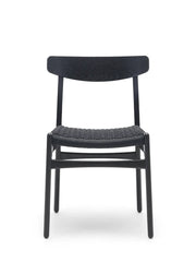 CH23 Matstol, svart ek med svart flätning av Hans J. Wegner