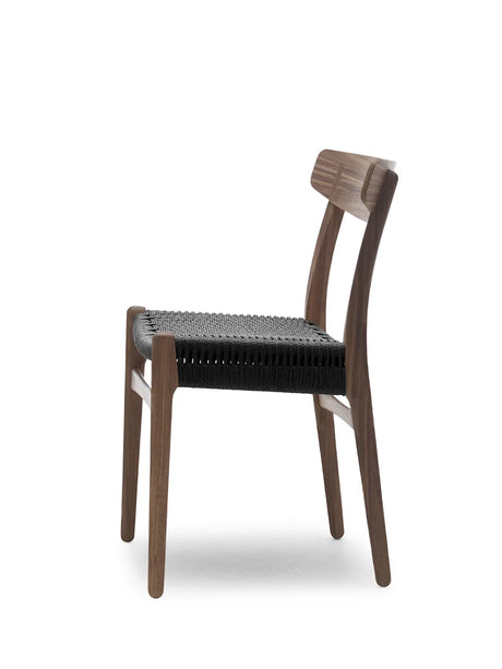 CH23 Matstol, valnöt oljad med svart flätning av Hans J. Wegner - 3 - Jacobsen Plus