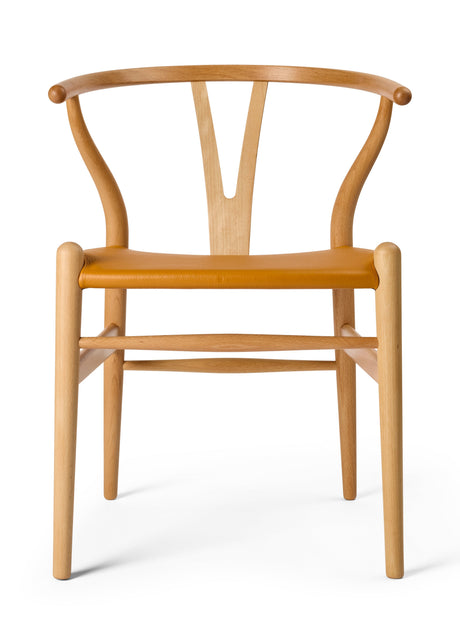 Y-stol CH24P, bok oljad med Loke 7050-läder av Hans J. Wegner - Jacobsen Plus