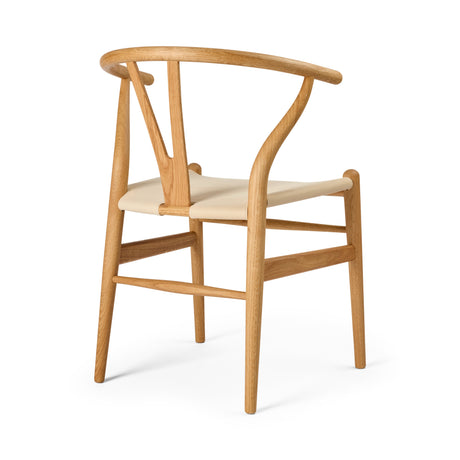 Y-stol CH24P, Ek oljad med Terra 20364 läder av Hans J. Wegner - 3 - Jacobsen Plus