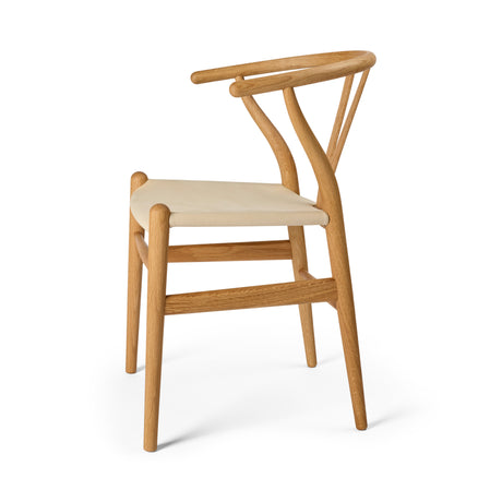 Y-stol CH24P, Ek oljad med Terra 20364 läder av Hans J. Wegner - 2 - Jacobsen Plus