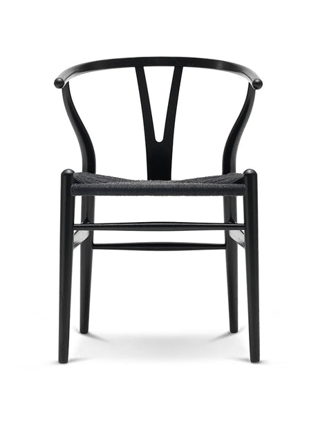 Y-stol CH24, svart ask med svart flätning av Hans J. Wegner - 1 - Jacobsen Plus