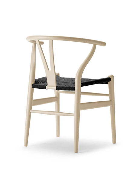 Y-stol CH24 Soft Barley med svart flätning av Hans J. Wegner - 2 - Jacobsen Plus