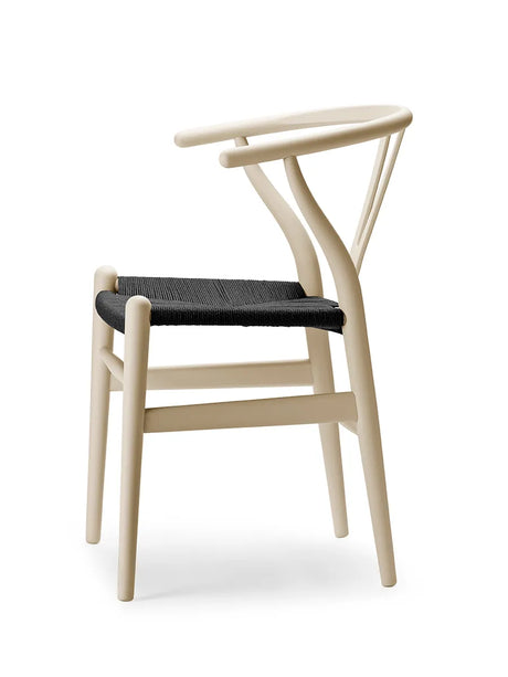 Y-stol CH24 Soft Barley med svart flätning av Hans J. Wegner - 3 - Jacobsen Plus